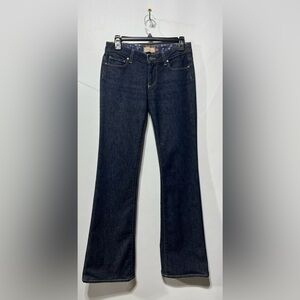 PAIGE Hollywood Hills Dark Blue Boot Cut Jeans Size 28‎ Inseam 32”